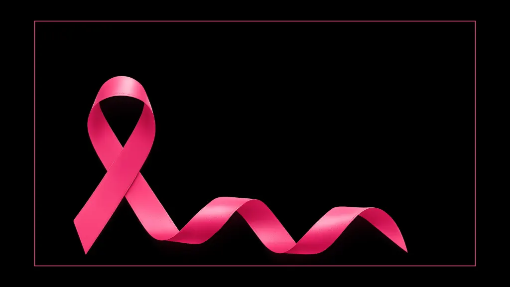 Ruban rose symbole d’Octobre Rose sur fond noir, campagne de sensibilisation au dépistage du cancer du sein