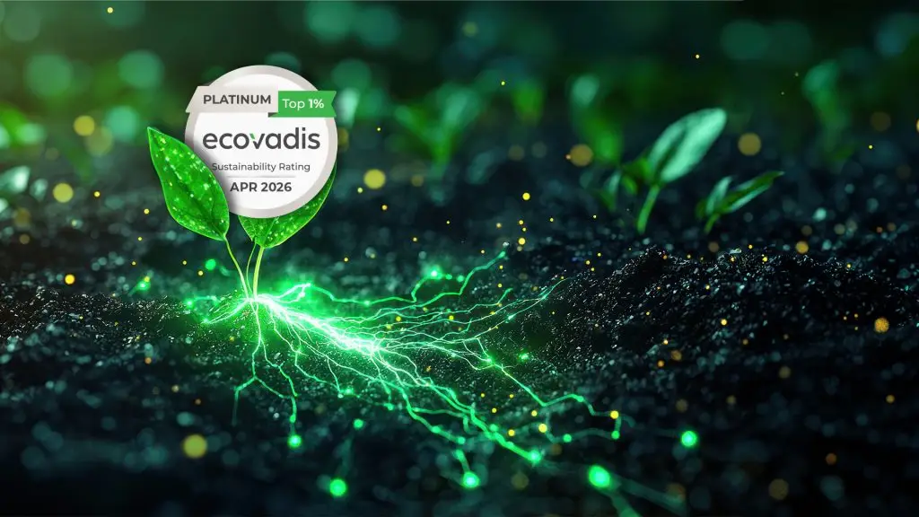 Médaille Platinum EcoVadis 2025 obtenue par SquareOne pour ses performances RSE et son engagement durable